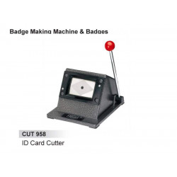 CUT 958 ID Card Cutter Badge Making Machine & Badges